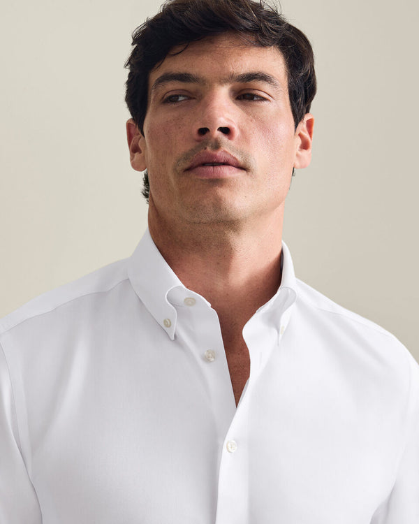 Non-Iron Twill Shirt - White