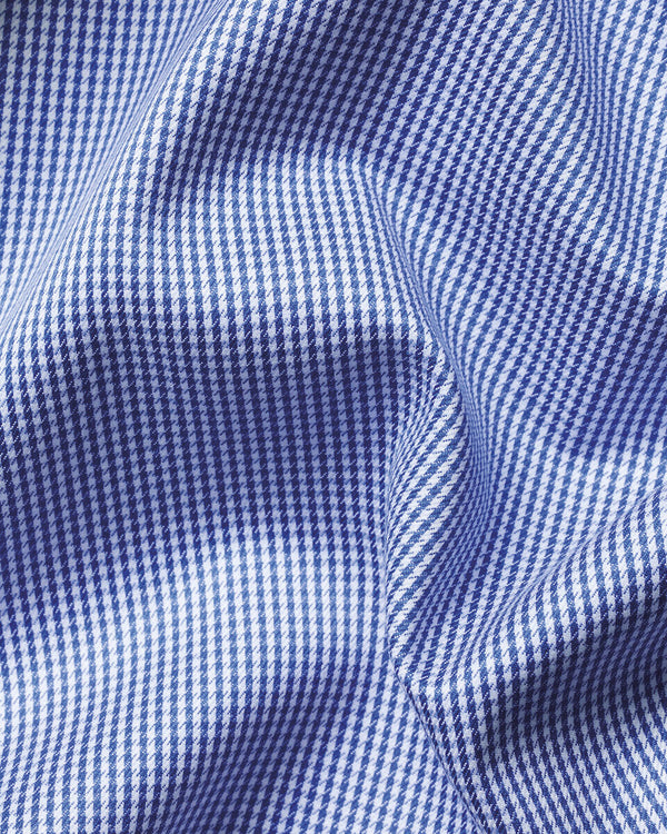 Non-Iron Twill Puppytooth Shirt - Royal Blue