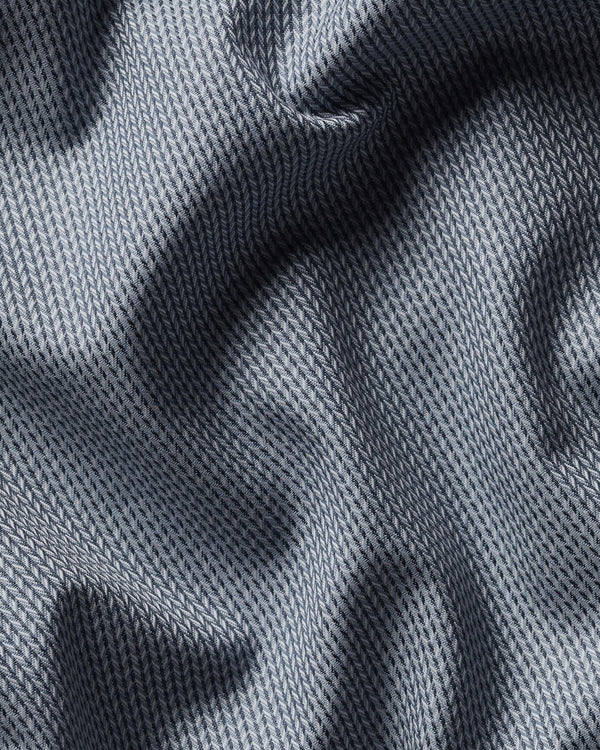 Non-Iron Stretch Chevron Texture Shirt - Gray