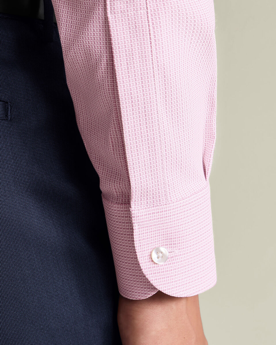 Non-Iron Performance Texture Shirt - Pink