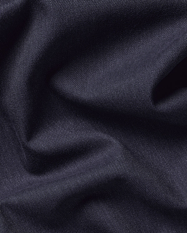 Brushed Cotton Twill Shirt - Indigo Blue