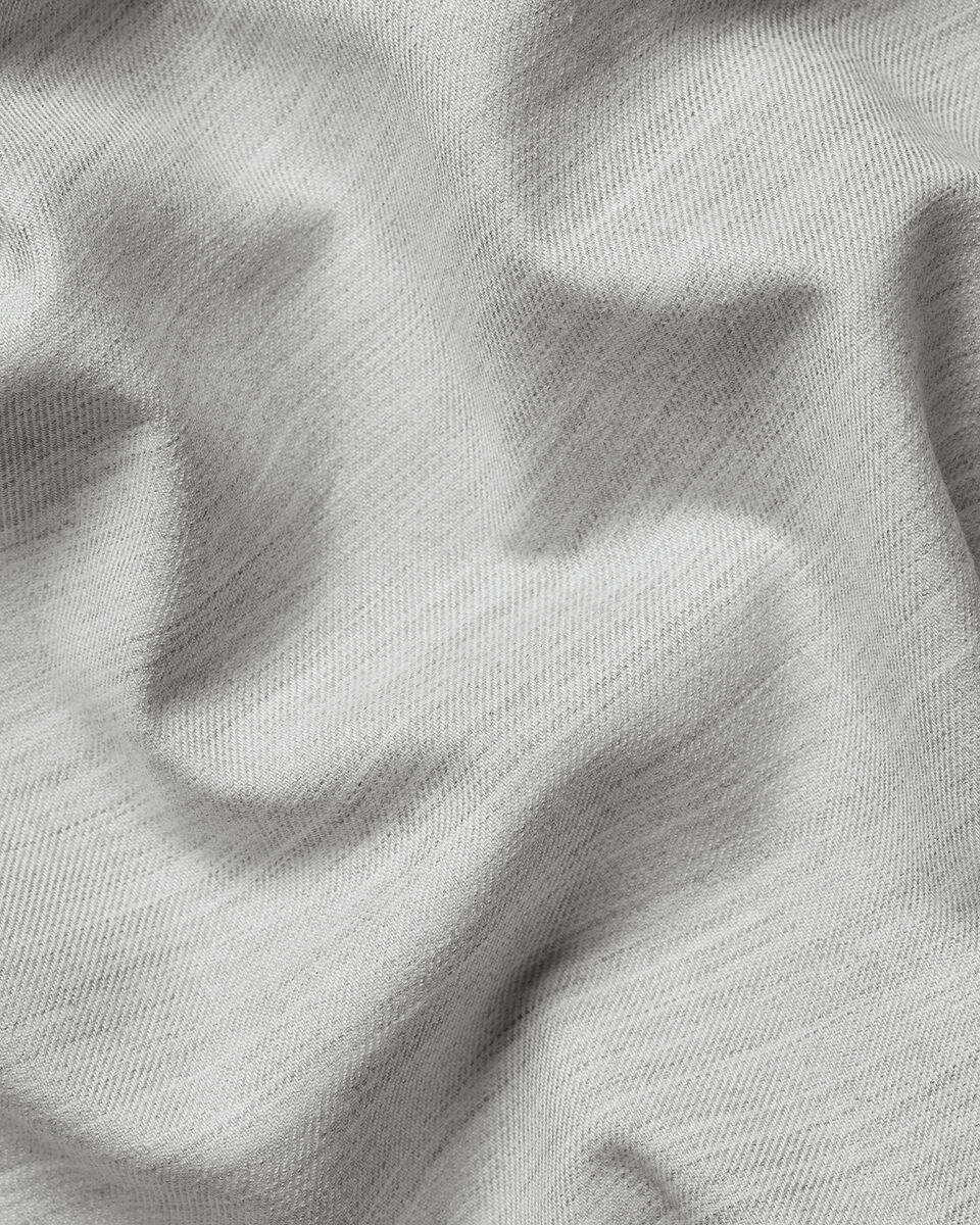 Brushed Cotton Twill Shirt - Light Gray