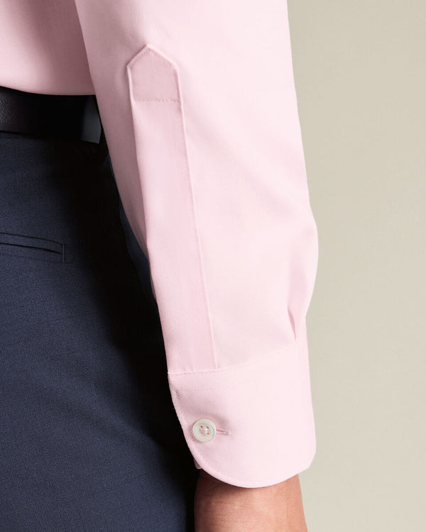 Non-Iron Stretch Pinpoint Oxford Shirt – Light Pink