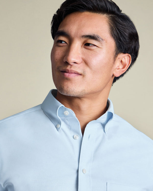Non-Iron Stretch Oxford Shirt - Light Blue