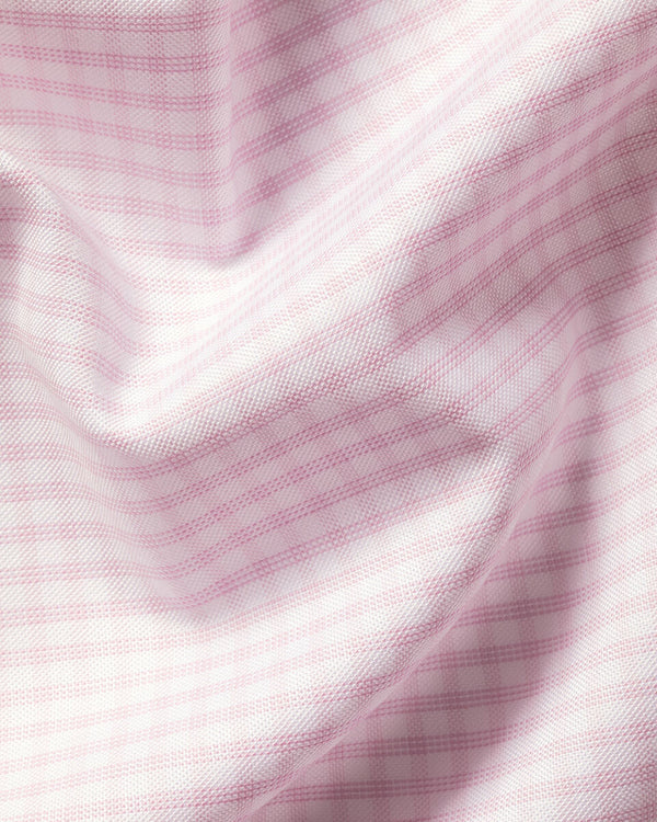 Non-Iron Stretch Oxford Check Shirt - Pink