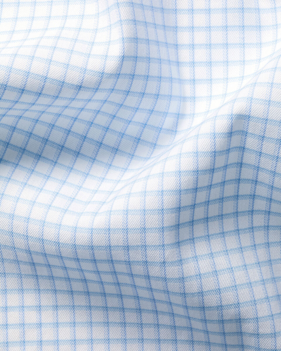 Non-Iron Performance Check Shirt – Sky Blue