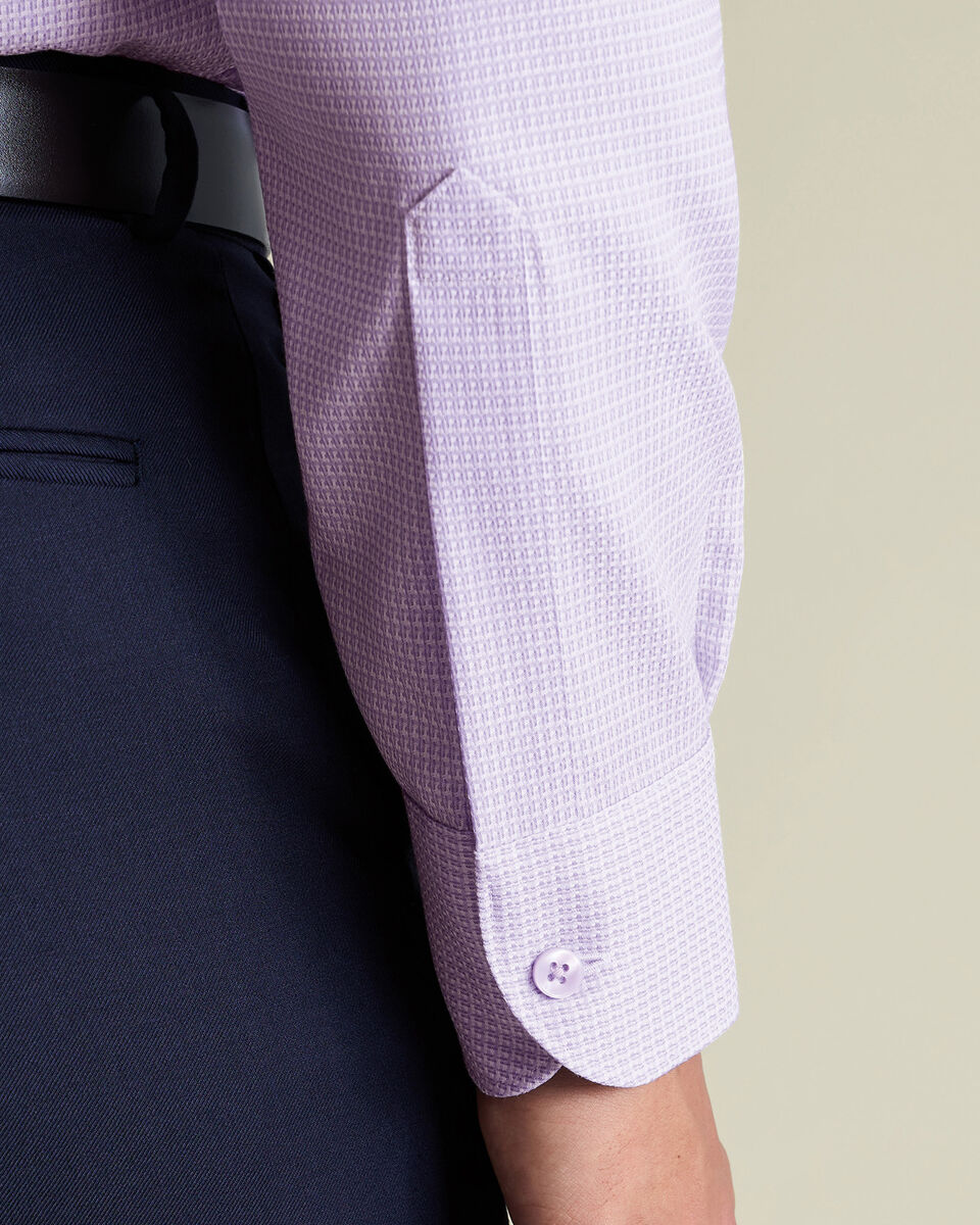 Non-Iron Stretch Texture Shirt – Lilac