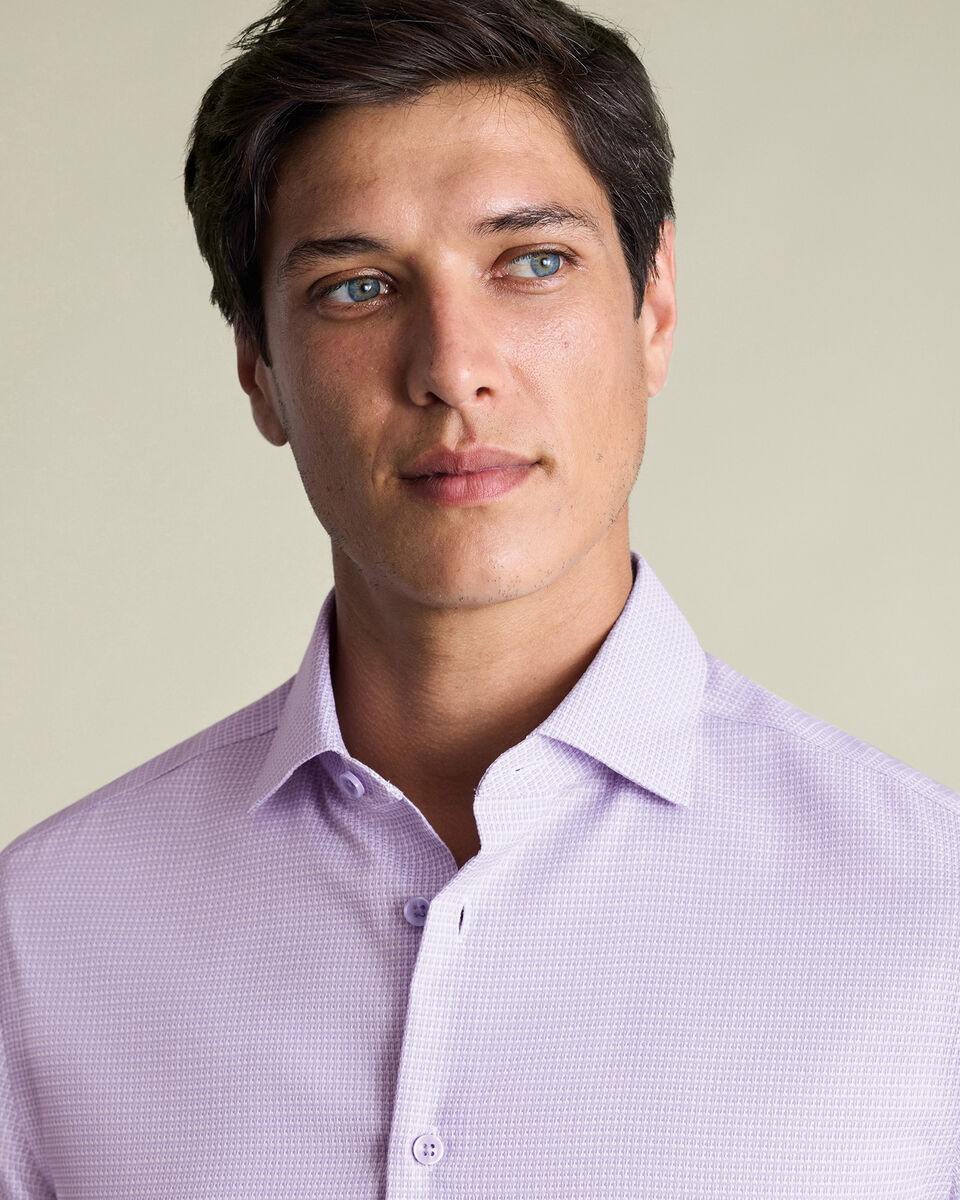 Non-Iron Stretch Texture Shirt – Lilac