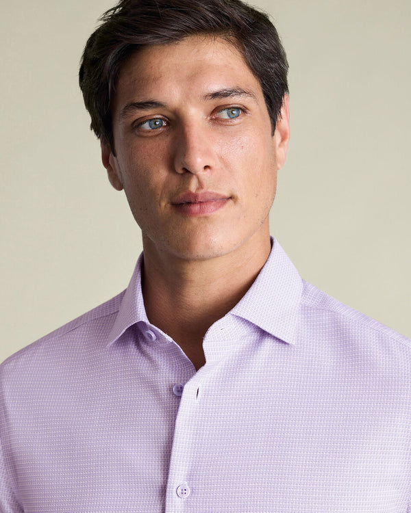 Non-Iron Stretch Texture Shirt – Lilac