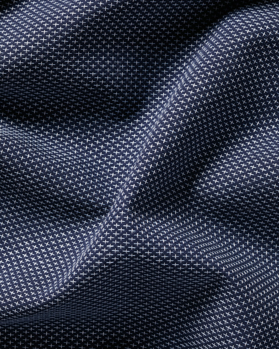 Non-Iron Stretch Texture Shirt – Navy