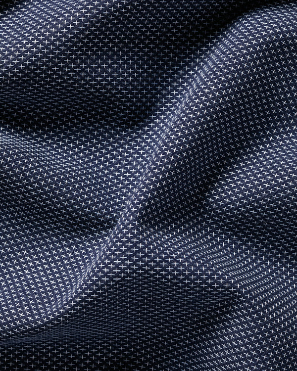 Non-Iron Stretch Texture Shirt – Navy