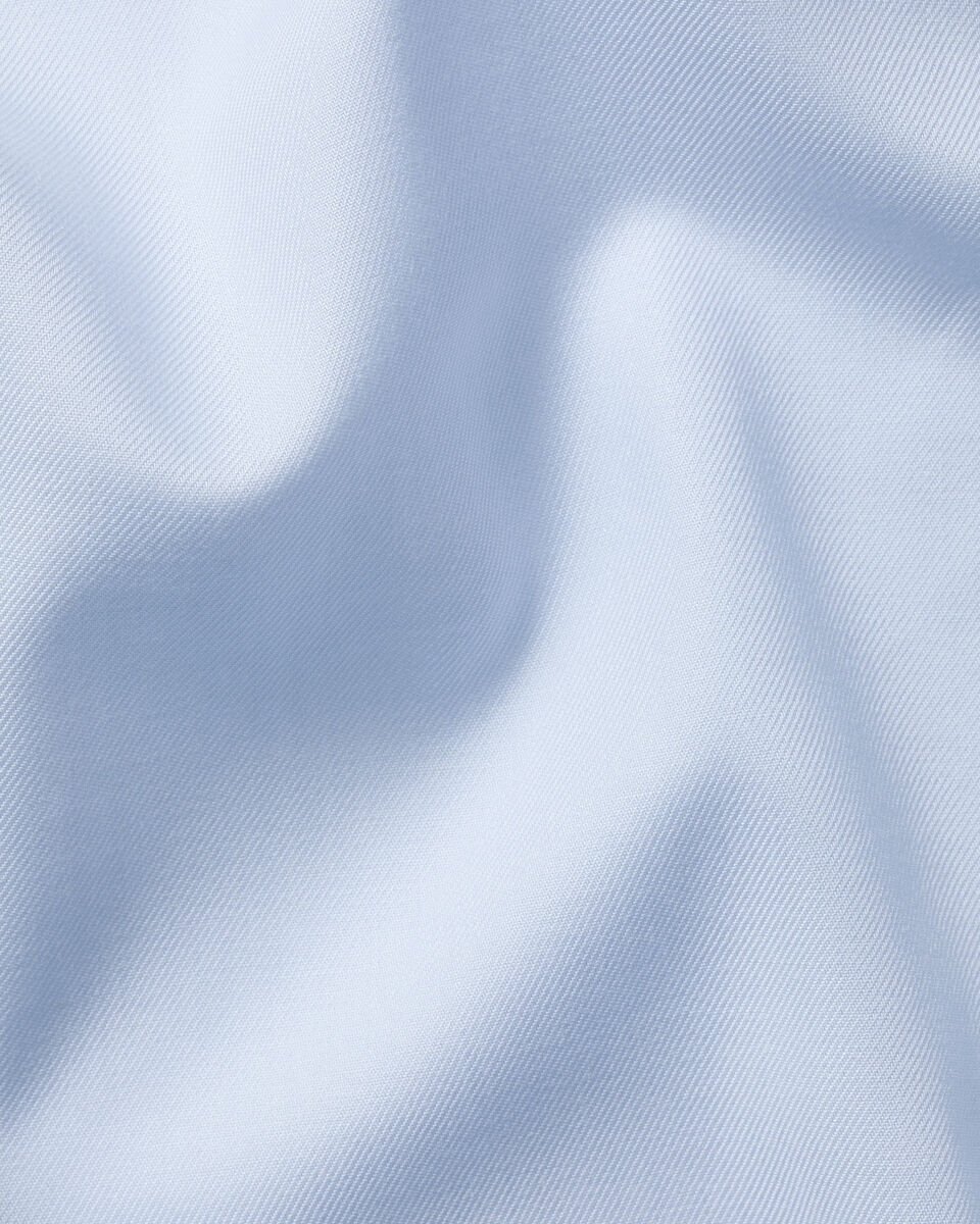 Non-Iron Stretch Printed Trim Shirt – Light Blue