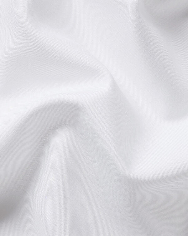 Short Sleeve Non-Iron Cotton Linen Shirt - White