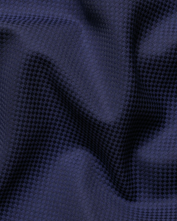 Non-Iron Stretch Texture Shirt - Royal Blue