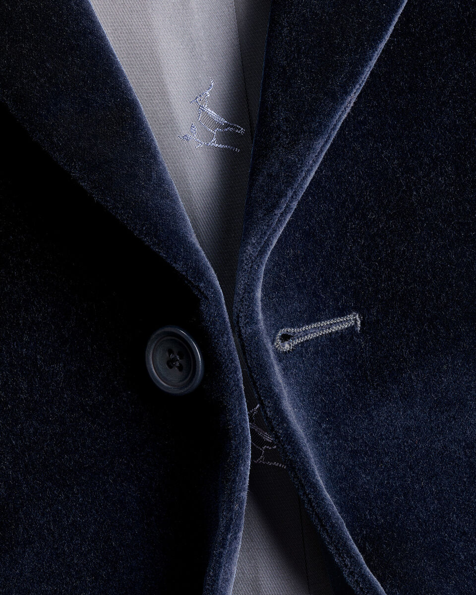 Italian Velvet Jacket - Navy