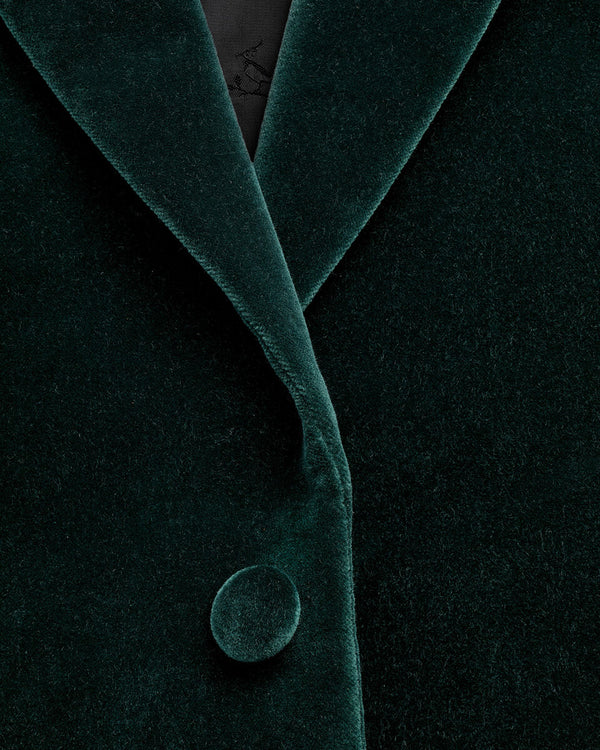 Italian Velvet Jacket - Green