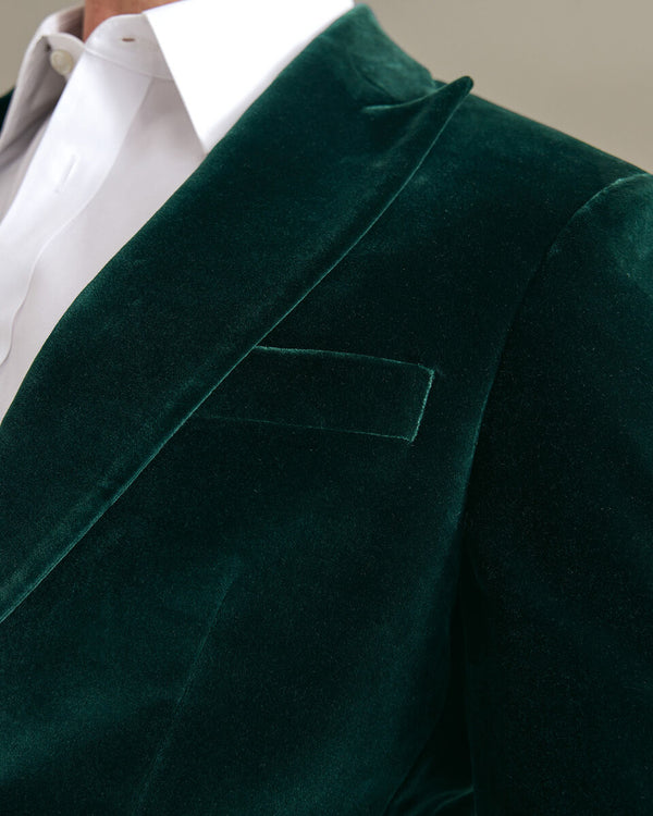 Italian Velvet Jacket - Green