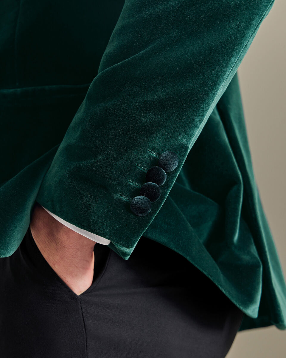 Italian Velvet Jacket - Green