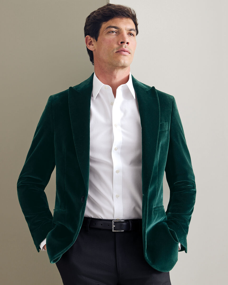 Italian Velvet Jacket - Green