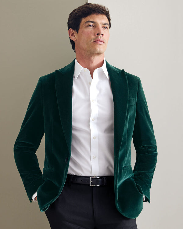 Italian Velvet Jacket - Green