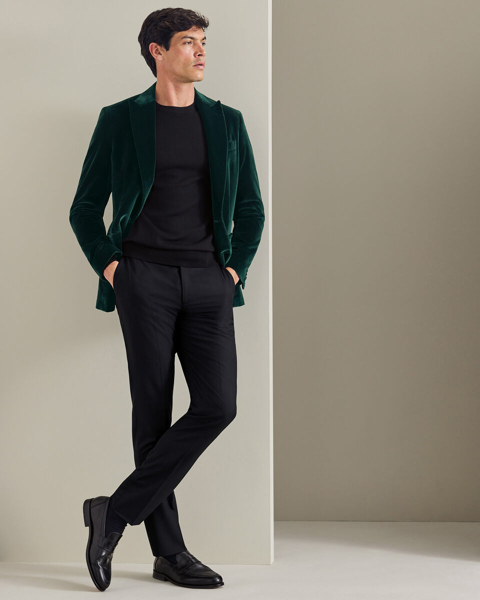 Italian Velvet Jacket - Green