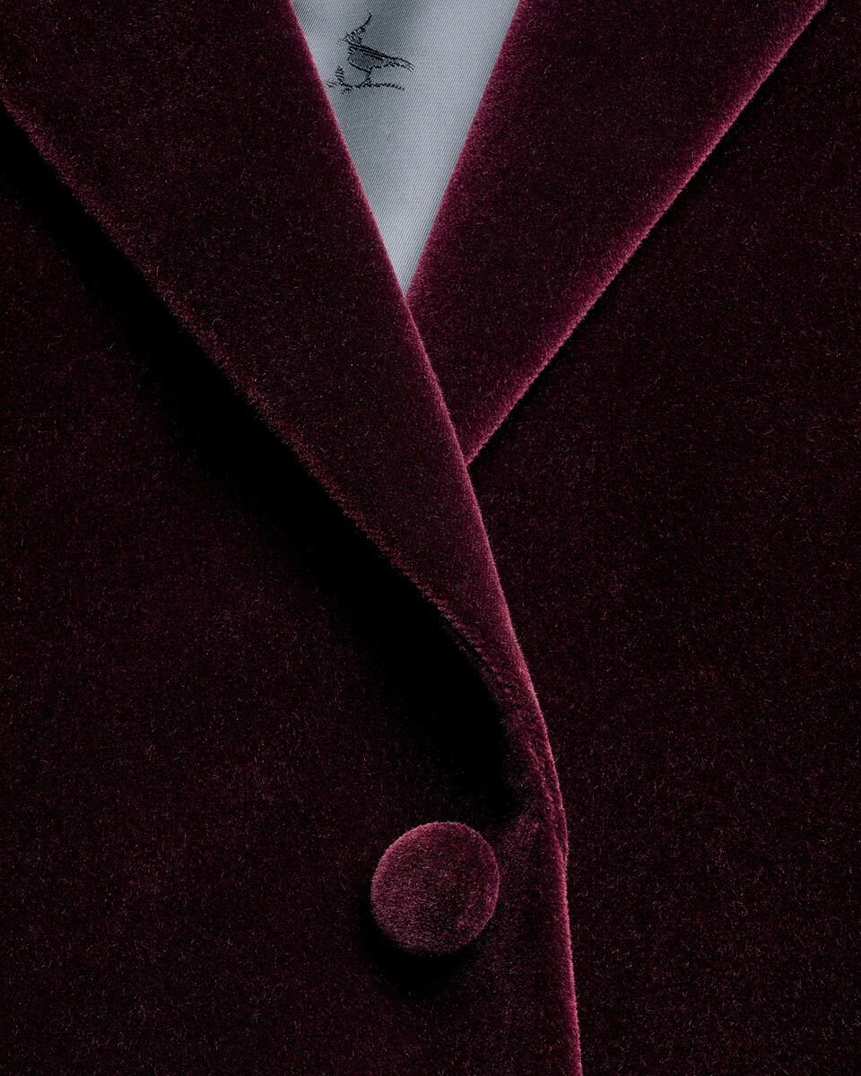 Italian Velvet Jacket - Burgundy