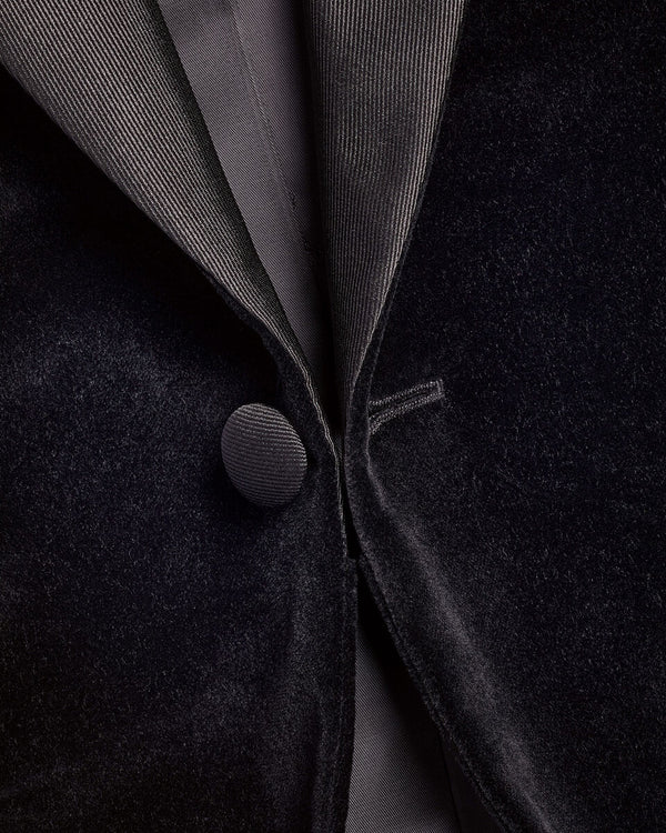 Italian Velvet Jacket - Black