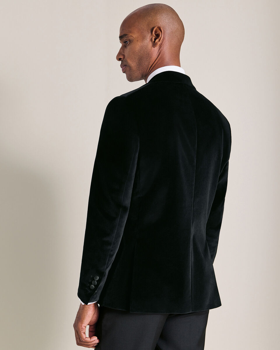 Italian Velvet Jacket - Black