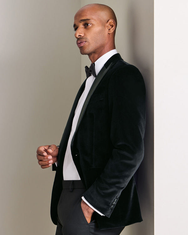 Italian Velvet Jacket - Black