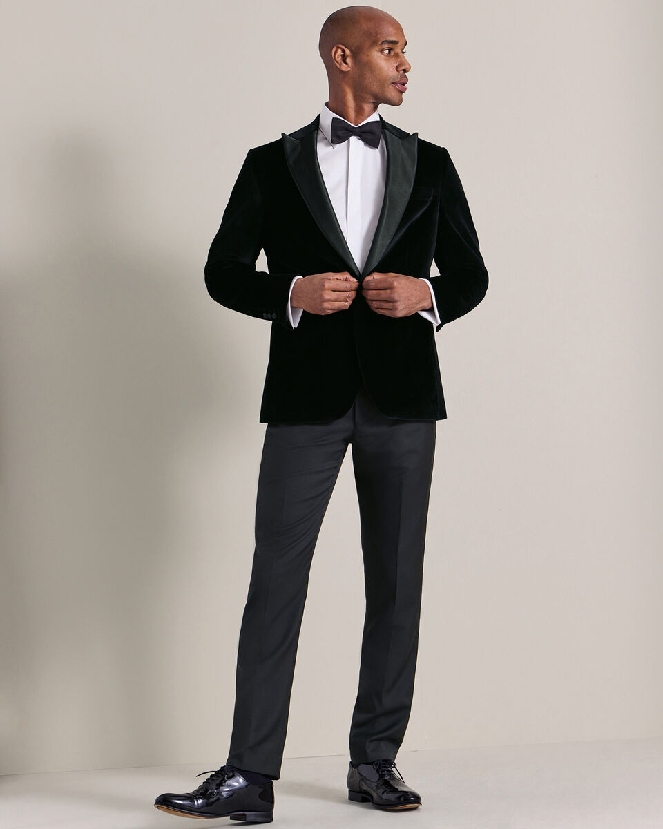 Italian Velvet Jacket - Black