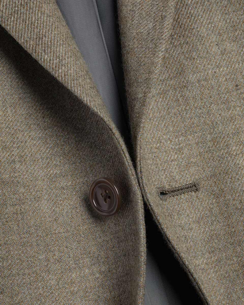 Wool Texture Twill Jacket - Stone Secondary image