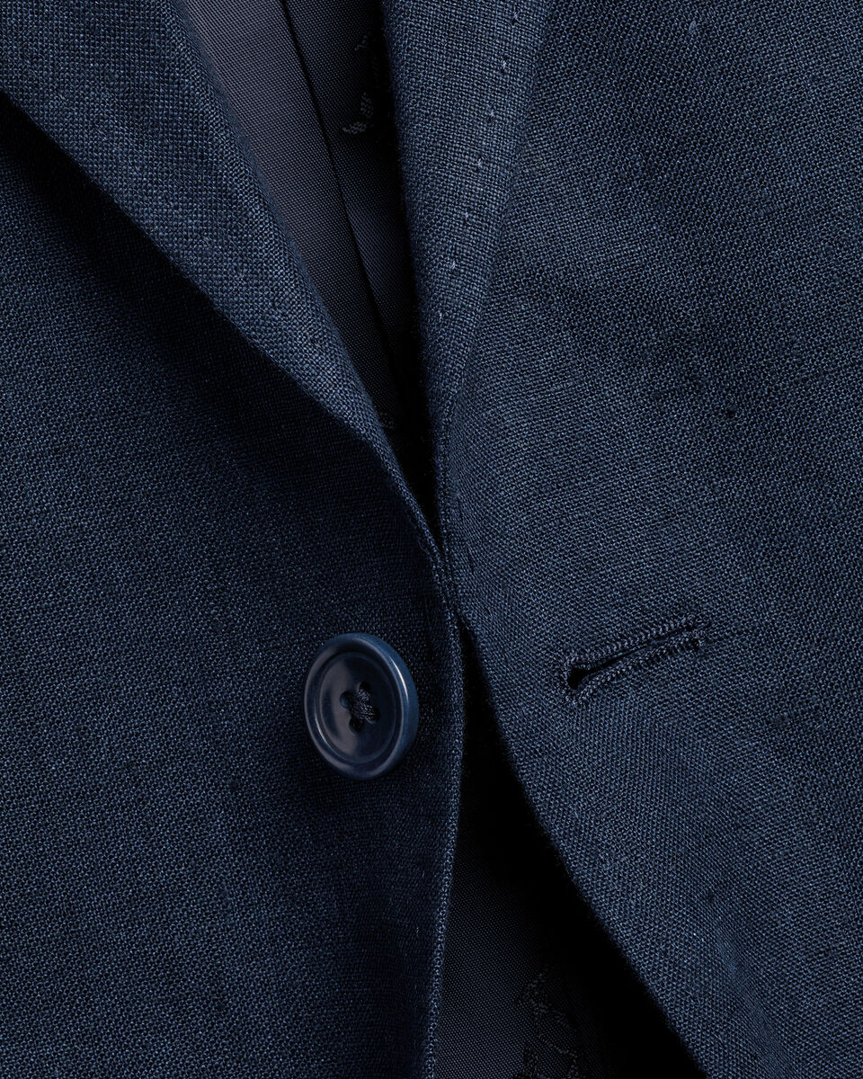 Pure Linen Jacket - Dark Navy