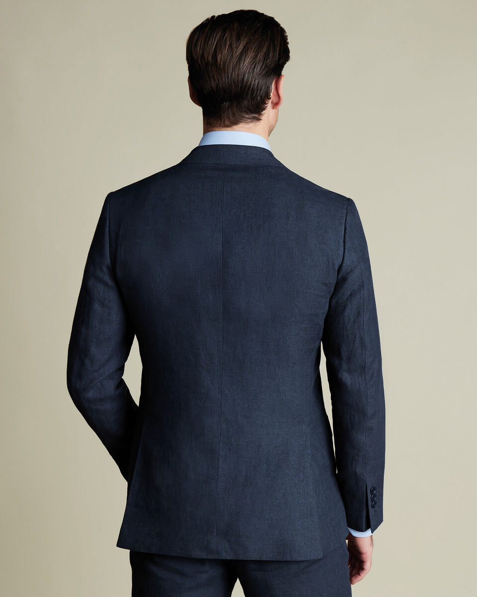 Pure Linen Jacket - Dark Navy