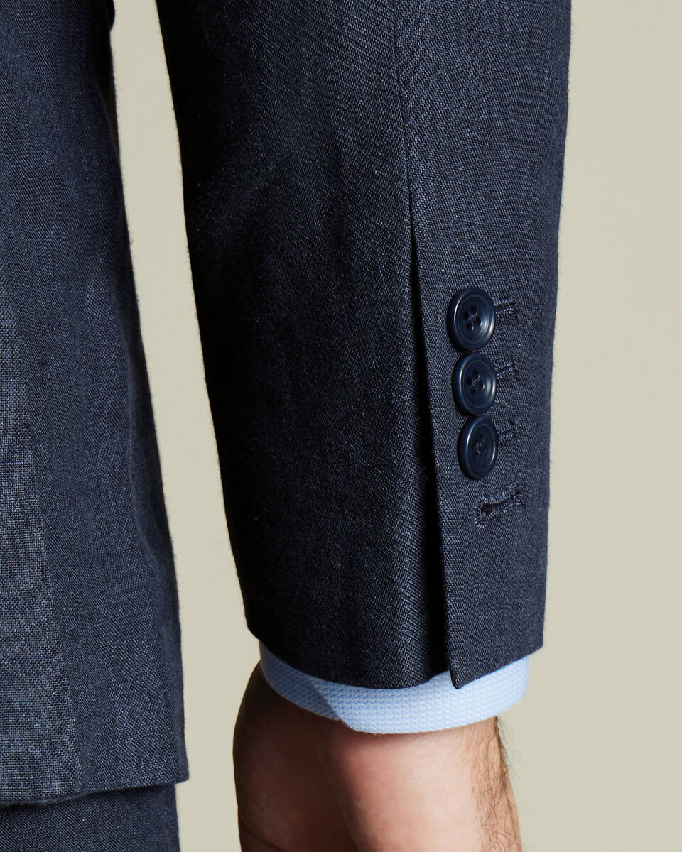 Pure Linen Jacket - Dark Navy