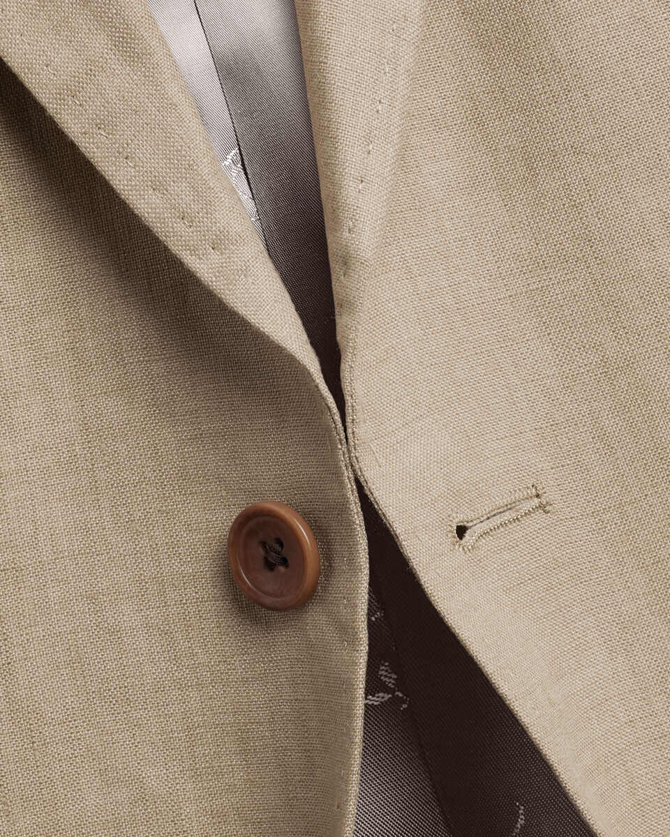 Pure Linen Jacket - Taupe