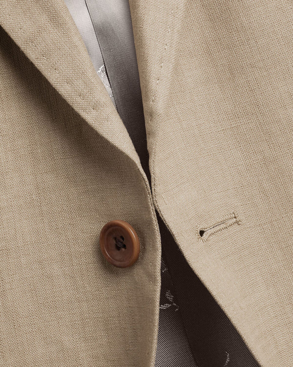 Pure Linen Jacket - Taupe