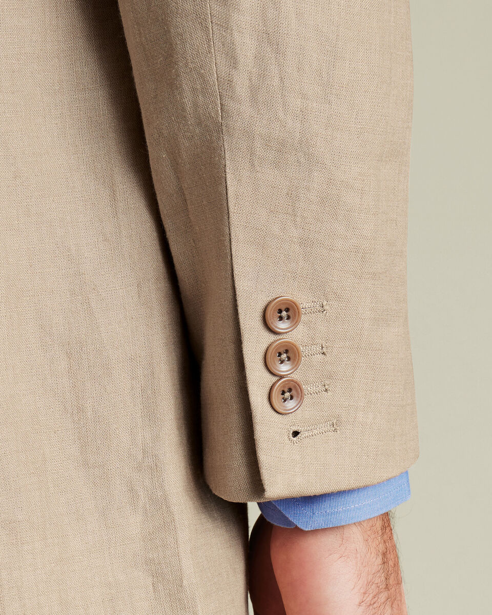 Pure Linen Jacket - Taupe