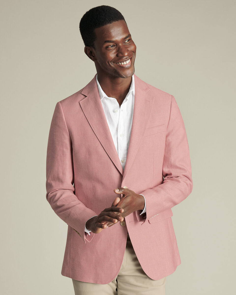 Linen Cotton Jacket - Coral