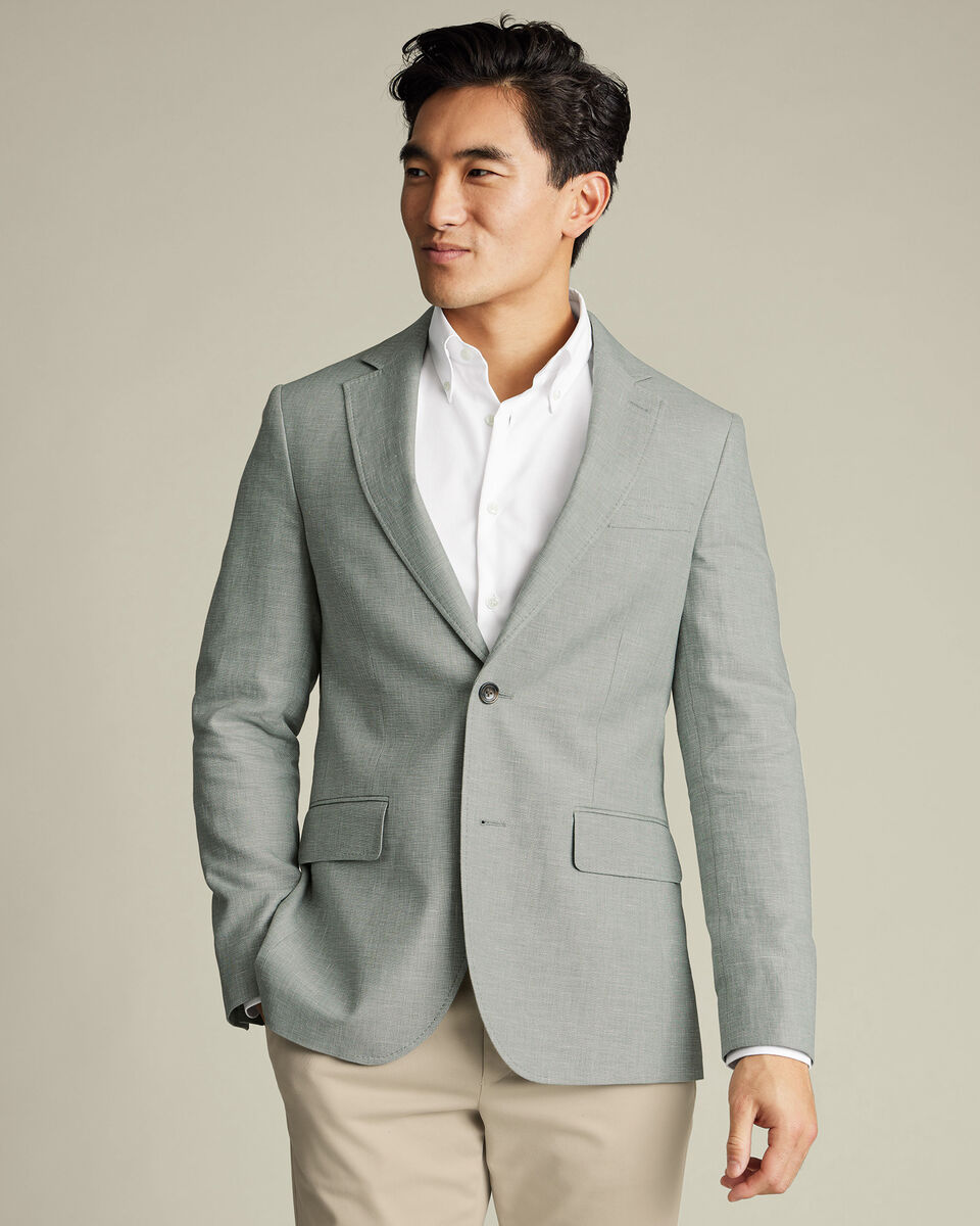 Linen Cotton Jacket - Sage Green Main image