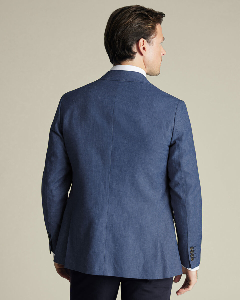 Linen Cotton Jacket - Steel Blue