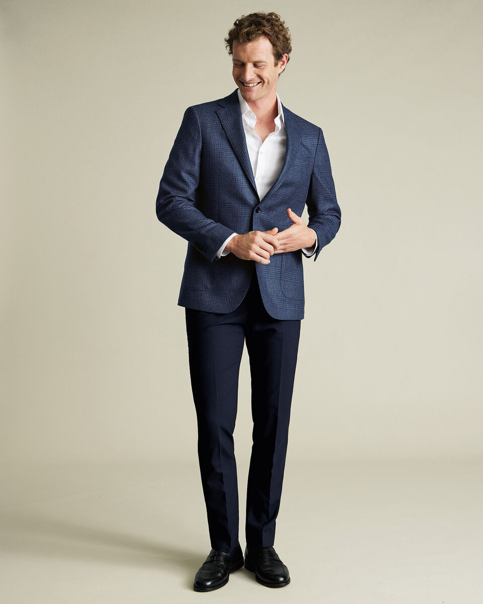 Wool Silk Jacket - Ink Blue