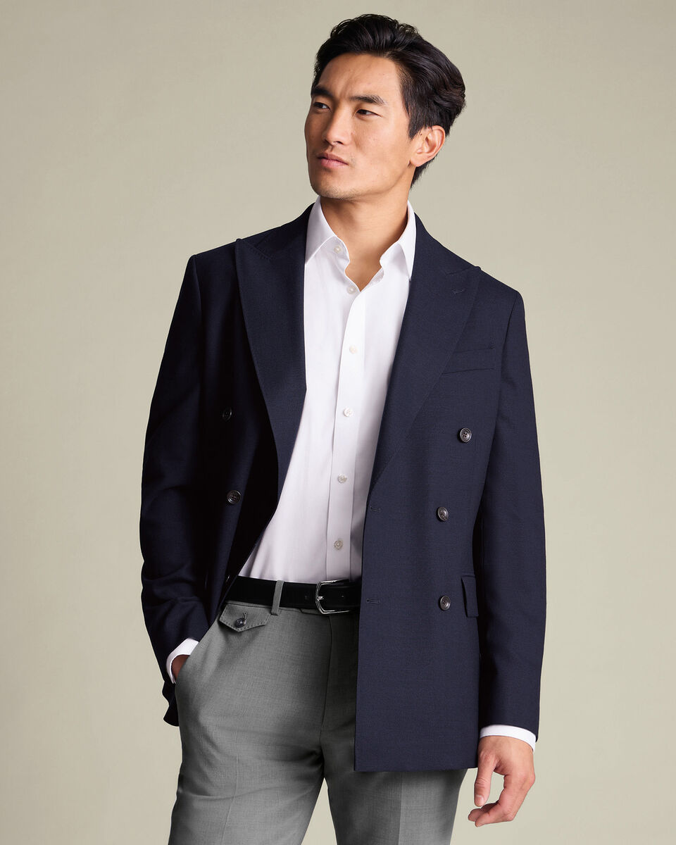 Double Breasted Proper Blazer - Navy
