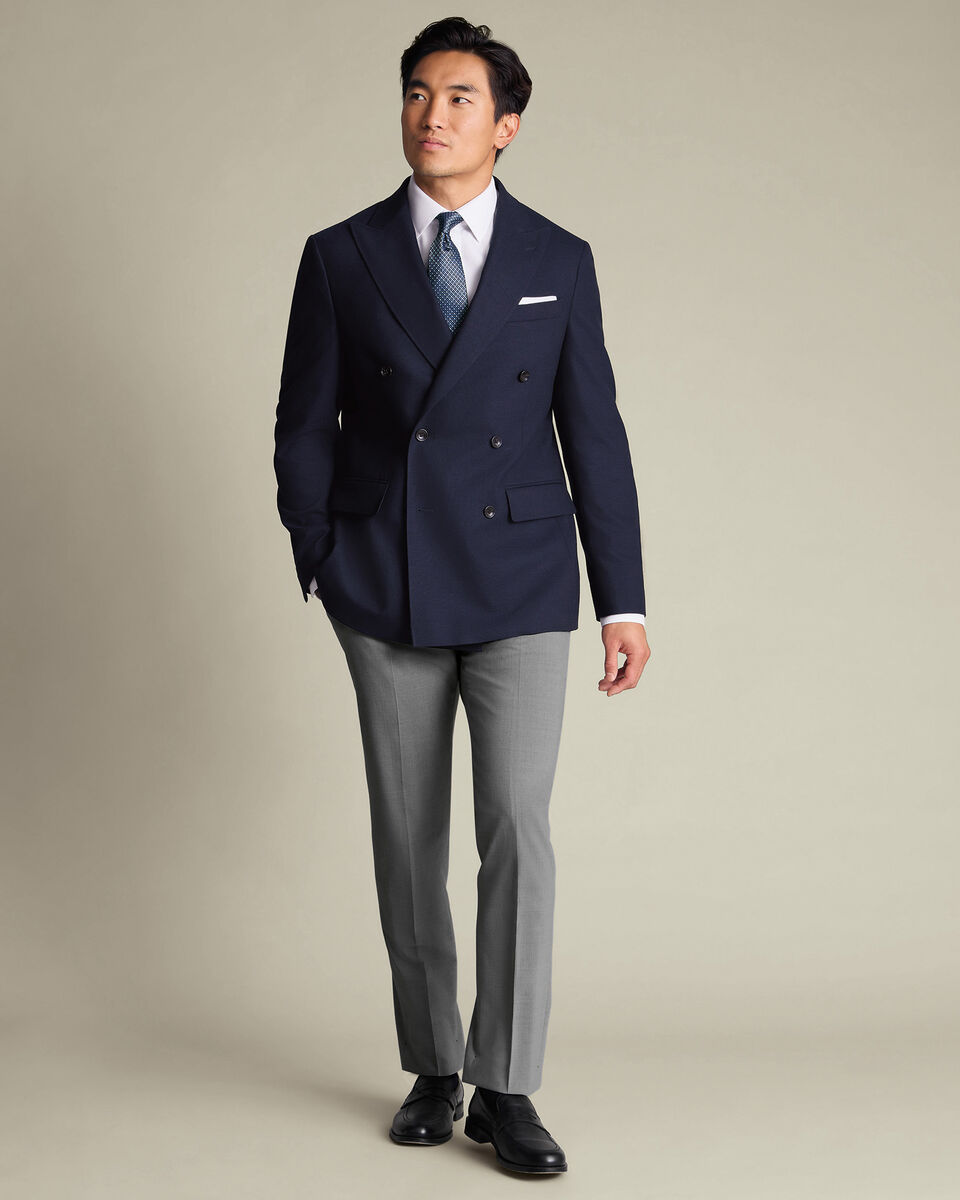 Double Breasted Proper Blazer - Navy Main image