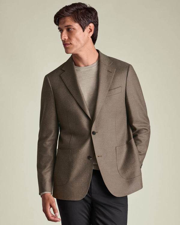 Wool Silk Jacket - Mocha