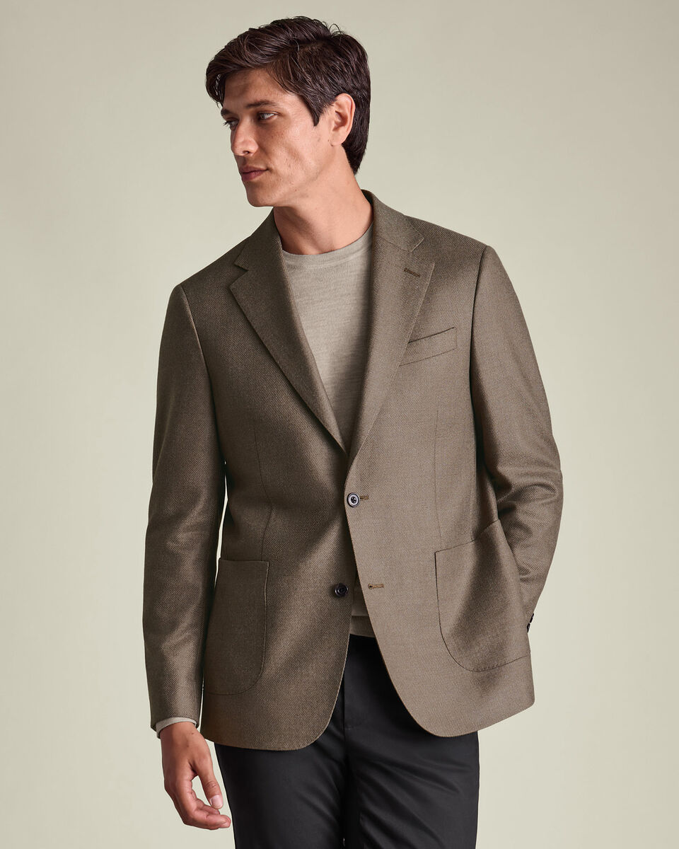 Wool Silk Jacket - Mocha Main image