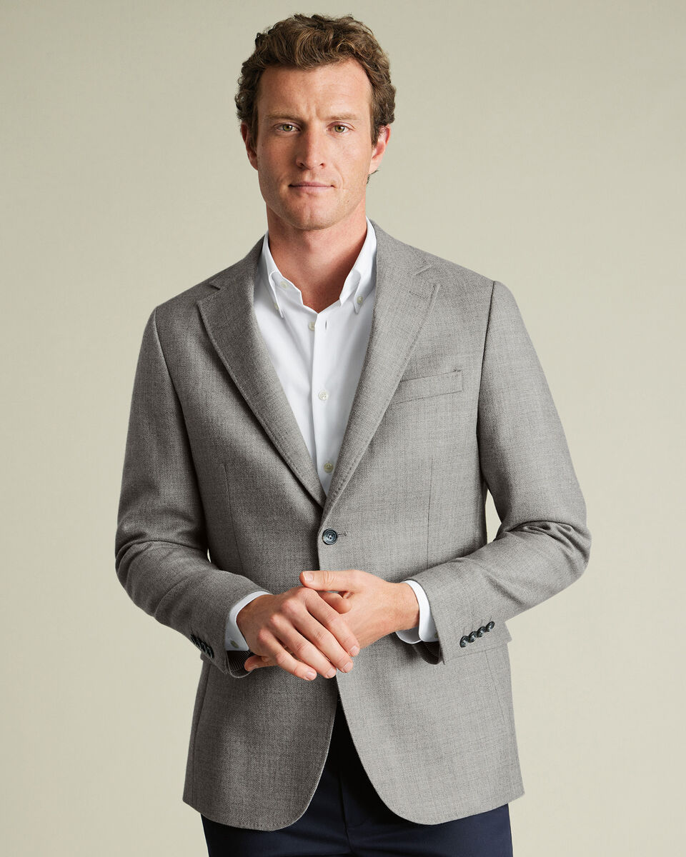 Wool Texture Jacket - Silver