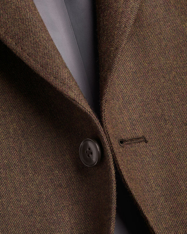 Wool Textured Jacket – Chocolate Brown