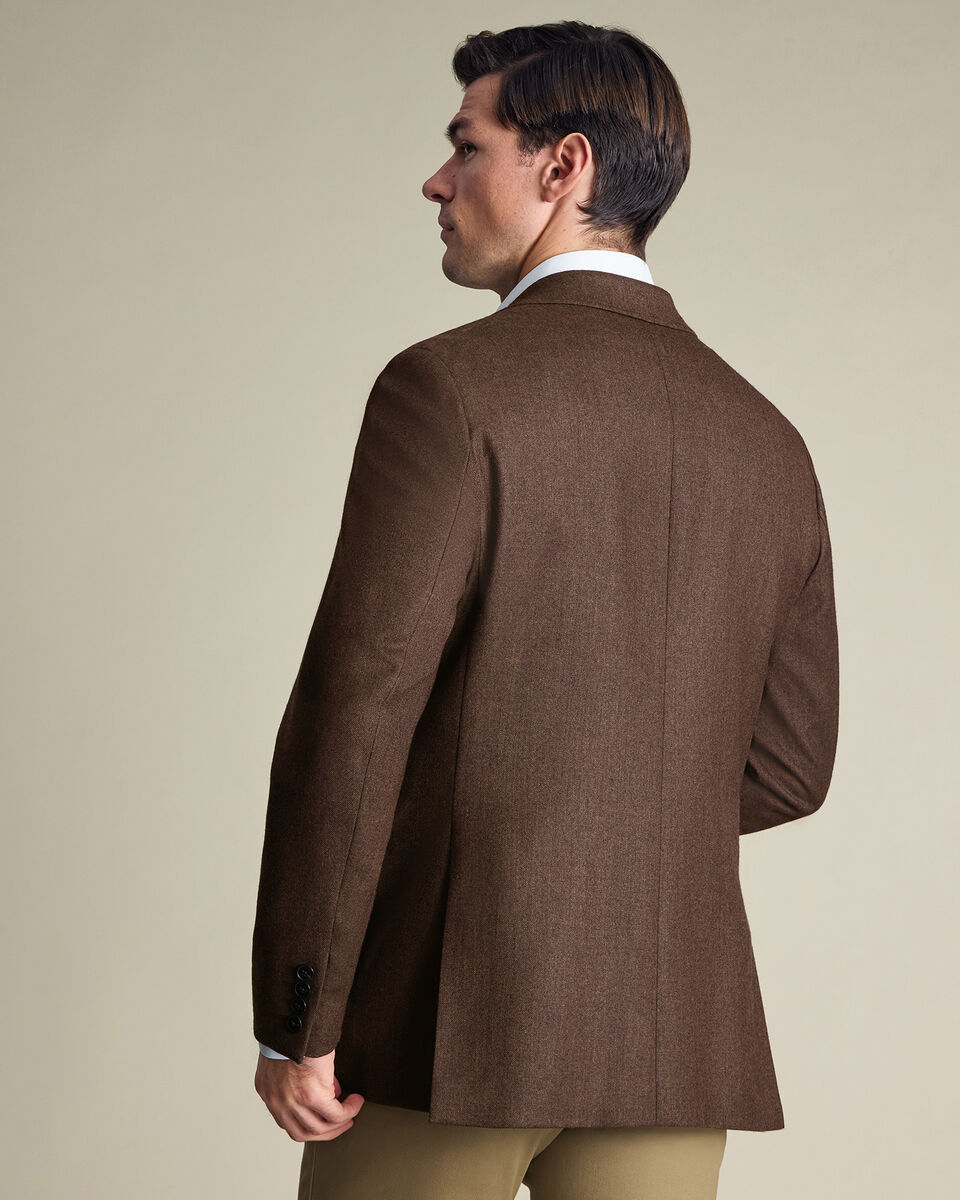 Wool Textured Jacket – Chocolate Brown