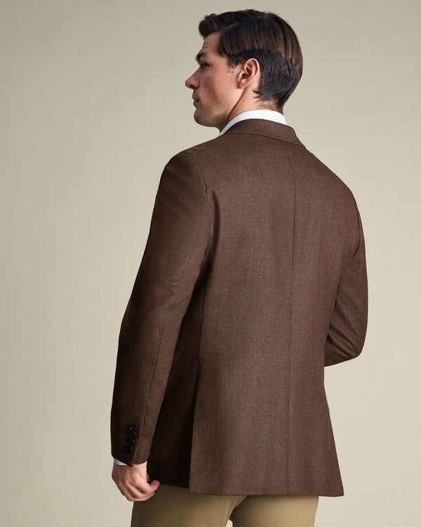 Wool Textured Jacket – Chocolate Brown