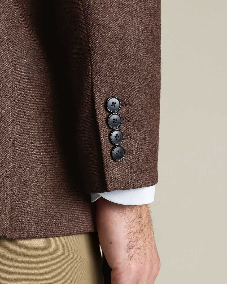 Wool Textured Jacket – Chocolate Brown